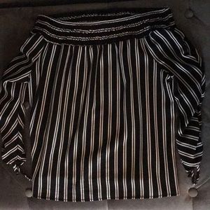 Striped slimming shirt